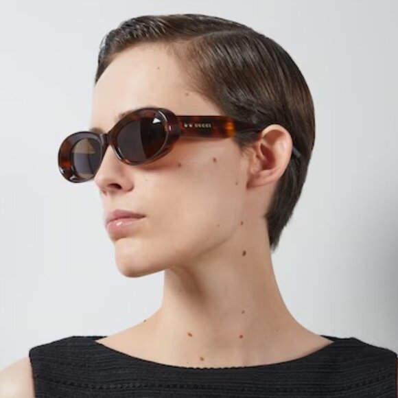 BRAND NEW Gucci GG1587S 004 Yellow Green Women Oval Sunglasses GG 1587S main image 5